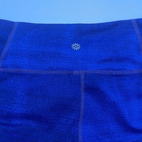 Tangerine Capri Leggings Blue Medium Cropped Workout Pants Womens Summer - Picture 5 of 6